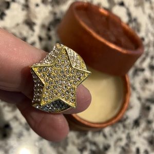 Unisex Fashion Star Ring Gold Silver Color